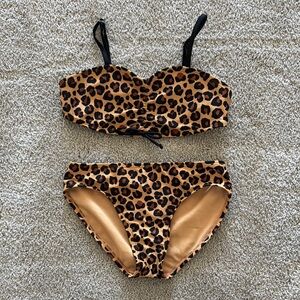 Cat & Jack Brown and Black Leopard Print Bikini